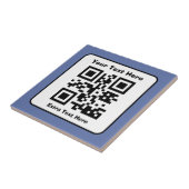 Scanbare QR-code Sjabloon met bewerkbare tekst Tegeltje (Zijkant)