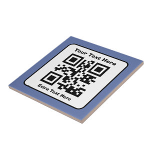 Scanbare QR-code Sjabloon met bewerkbare tekst Tegeltje