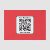 Scanbare QR-code Sjabloon met bewerkbare tekst Tissuepapier (Voorkant)