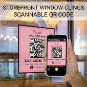 Scanbare QR-code voor winkelbord | Scan, bestel en Raamsticker