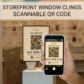 Scanbare QR-code voor winkelbord | Scannen, bestel Raamsticker