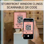 Scanbare QR-code winkelteken | Scannen, bestellen  Raamsticker