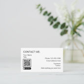Scanbare QR-code zakelijke contactkaarten Contactkaartje (Staand voorkant)