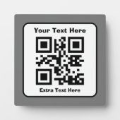 Scanbare QR-codesjabloon met bewerkbare tekst Fotoplaat (Voorkant)