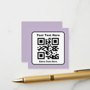 Scanbare QR-codesjabloon met bewerkbare tekst Informatiekaartje