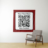Scanbare QR-codesjabloon met bewerkbare tekst Wandkleed (In situ)
