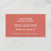 Scancode QR airconditioning Visitekaartje (Achterkant)