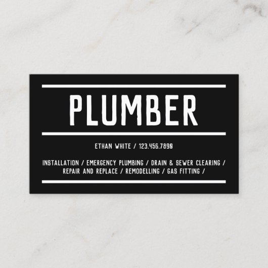 Scancode QR Loodgieter Visitekaartje (Voorkant)