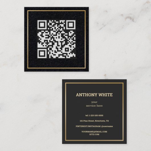 Scancode QR Premium Contactkaartje (Voorkant / Achterkant)