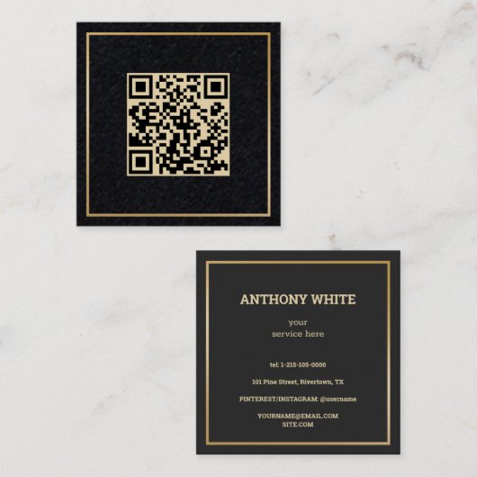 Scancode QR Premium Contactkaartje (Voorkant / Achterkant)