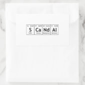 SCaNdAl Periodic Table Elements Word Chemistry Rechthoekige Sticker (Tas)