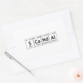 SCaNdAl Periodic Table Elements Word Chemistry Rechthoekige Sticker (Envelop)