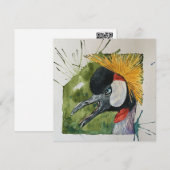 Scandalized Crane briefkaart stijl notitiekaart (Voorkant / Achterkant)