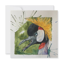 Scandalized Crane briefkaart stijl notitiekaart