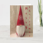 *SCANDANAVISCHE GNOOM* ZEGT DAT DE DAGEN VROLIJK/H FEESTDAGEN KAART (Voorkant)