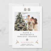 Scandi 2 Foto Kerst Kaart Boho Nordic Holiday (Achterkant)