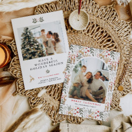 Scandi 2 Foto Kerst Kaart Boho Nordic Holiday