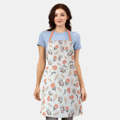 Scandi Apron with Red Poppies Schort (Gedragen)