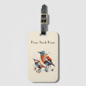 Scandi Aviary Duet, op maat Bagagelabel (Voorkant (verticaal))