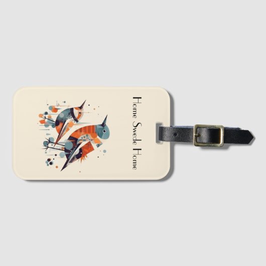 Scandi Aviary Duet, op maat Bagagelabel (Voorkant (horizontaal))