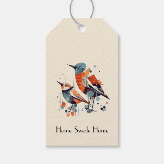 Scandi Aviary Duet, op maat Cadeaulabel (Voorkant)