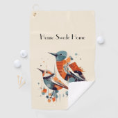Scandi Aviary Duet, op maat Golfhanddoek (Insitu)