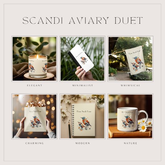 Scandi Aviary Duet, op maat Golfhanddoek