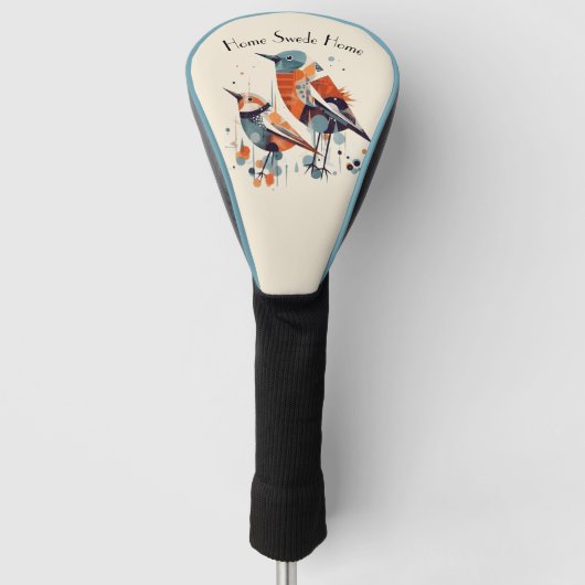 Scandi Aviary Duet, op maat Golfheadcover (Voorkant)