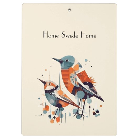 Scandi Aviary Duet, op maat Klembord (Achterkant)