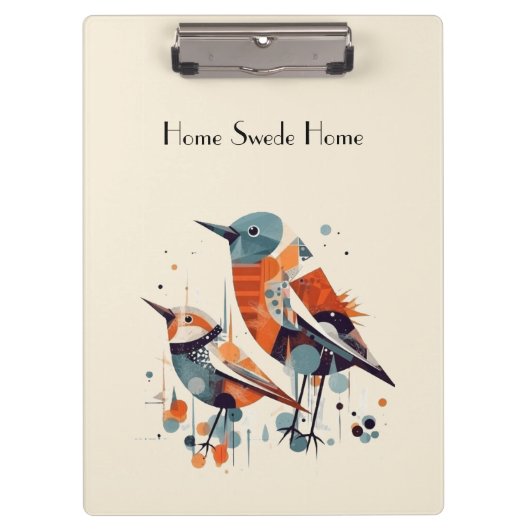 Scandi Aviary Duet, op maat Klembord (Voorkant)