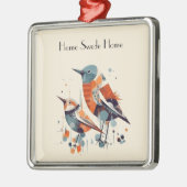 Scandi Aviary Duet, op maat Metalen Ornament (Links)