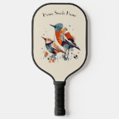 Scandi Aviary Duet, op maat Pickleball Paddle (Voorkant)
