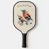 Scandi Aviary Duet, op maat Pickleball Paddle (Achterkant)