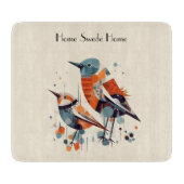 Scandi Aviary Duet, op maat Snijplank (Voorkant)