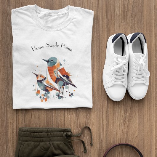 Scandi Aviary Duet, op maat T-shirt