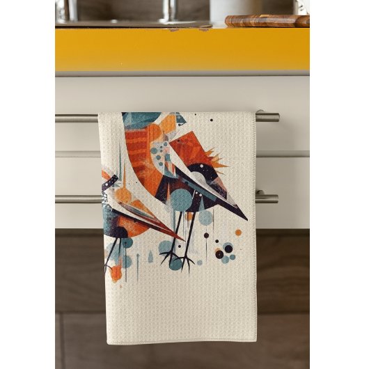 Scandi Aviary Duet, op maat Theedoek