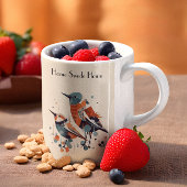 Scandi Aviary Duet, op maat Tweekleurige Koffiemok