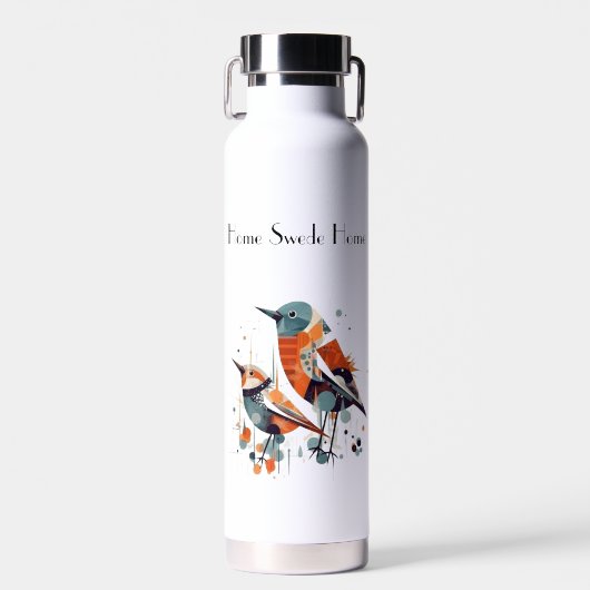 Scandi Aviary Duet, op maat Waterfles (Voorkant)