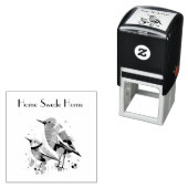 Scandi Aviary Duet, op maat Zelfinktende Stempel (In situ)