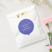 Scandi Balloon | Minimale blauwe Baby shower Bedankzakje (Gezegeld)