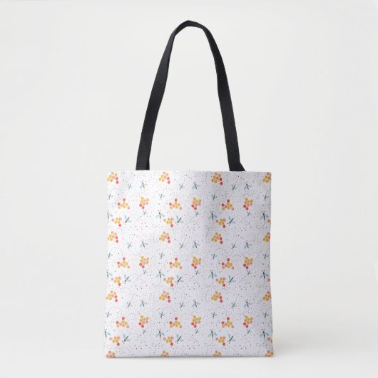 Scandi Bee Pattern Canvas tas (Voorkant)