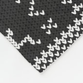 Scandi Black en Gray Reindeer Noors Alpiene Alpen Fleece Deken (Hoek)