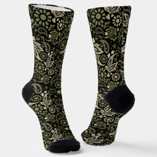 Scandi Boho Etnisch Patroon Dark Wedding Sokken
