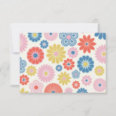 Scandi Boho Flower Blue Custom Vrijgezellenfeest Bedankkaart (Achterkant)