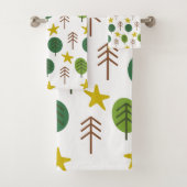 Scandi bos bad handdoek (Insitu)