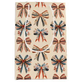 Scandi Bows Folk Art Holiday Medium Cadeauzakje