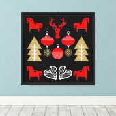 Scandi Christmas Decor Canvas Afdruk (Insitu (Houten vloer))