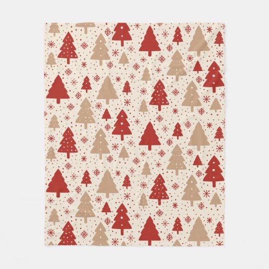 Scandi Christmas Forest Fleece Deken (Voorkant)