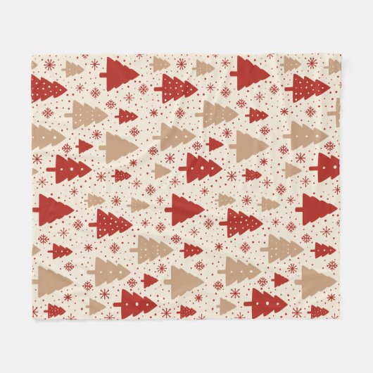 Scandi Christmas Forest Fleece Deken (Voorkant (Horizontaal))