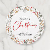 Scandi Christmas Gift Label Nordic Holiday Label D (Voorkant)